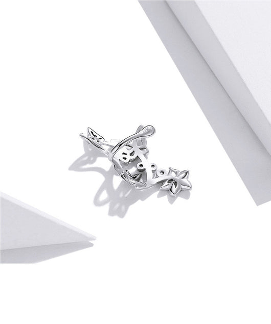 Arete Clip Mariposa Plata 925 Hueco Diseño Delicado - Image 5