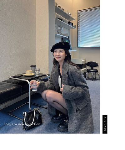 Abrigo de Cashmira con Forro Polar Grueso para Mujer - Image 10