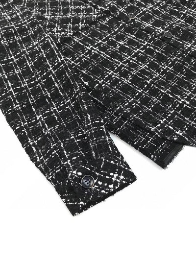 Camisa de Cuadros con Hilo Plateado Tejido para Hombre y Mujer - Image 13