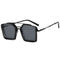 Gafas de Sol Steampunk Hombre Marco Hueco Cuadrado Metal Doble Rayo