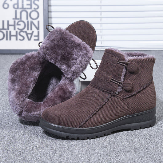 Zapatos de Algodón para Mujer con Tubo Acolchado de Terciopelo - Image 3