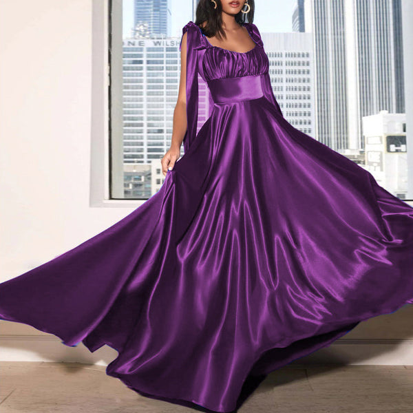 Vestido de Gasa Elegante sin Mangas para Damas de Honor y Eventos