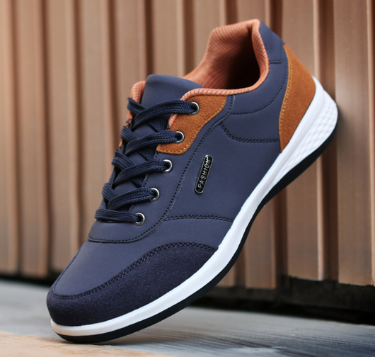 Zapatos Deportivos Casuales para Hombre - Zapatillas de Cuero Microfibra con Cordones Otoño - Image 19