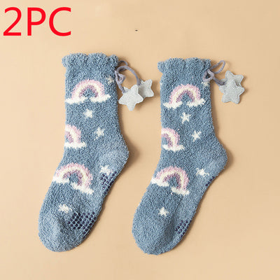 Calcetines Térmicos Gruesos para Mujer Estilo Coreano con Forro Polar - Image 9