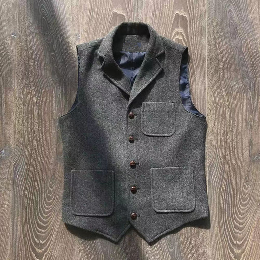 Chaleco de Caza Retro Khaki con Múltiples Bolsillos para Hombre - Image 6