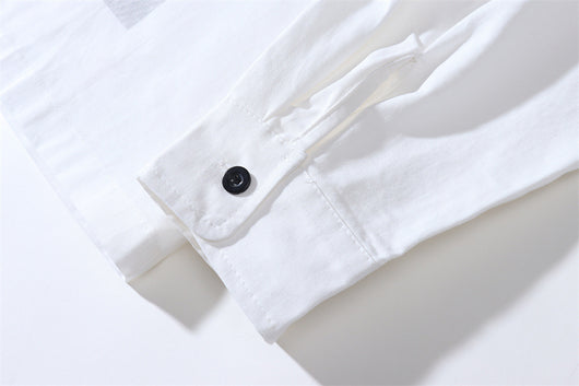 Camisa Manga Larga con Estampado de Solapa Suelta para Hombre - Image 12