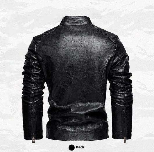 Chaqueta de Cuero PU Moderna con Bolsillos para Hombre - Image 14