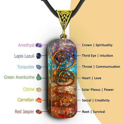 Colgante de Cristal Curativo Reiki con Piedra Natural para 7 Chakras - Image 65