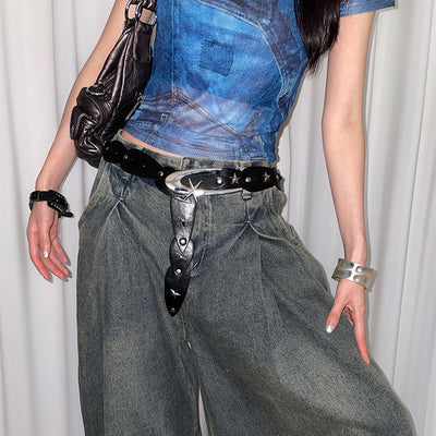 Cinturón Ancho de Diseño Exclusivo XINGX para Mujer
