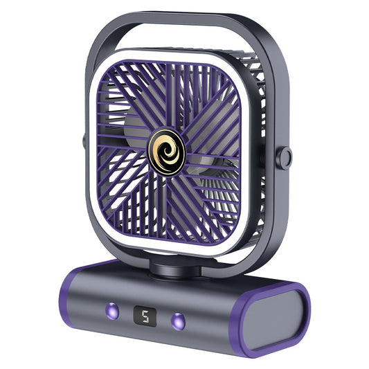 Ventilador de Escritorio Oscilante Recargable de Larga Duración - Image 2