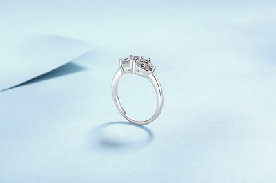 Anillo de Plata 925 Cubo Amor Infinito con Moissanita de 2 Quilates - Image 9