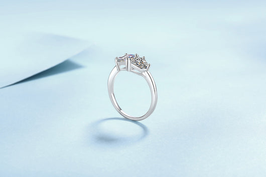 Anillo de Plata 925 Cubo Amor Infinito con Moissanita de 2 Quilates - Image 9
