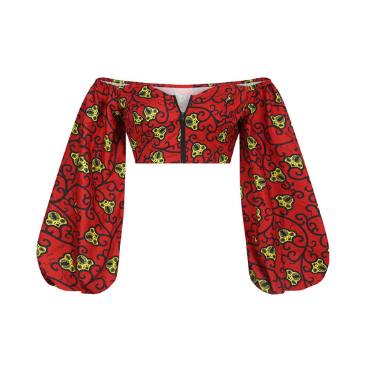 Blusa Estampada Cuello Redondo con Mangas Largas para Mujer - Image 4