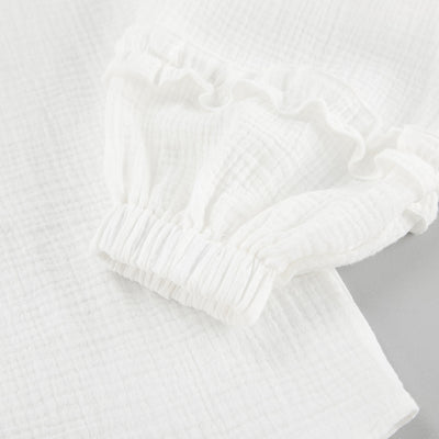 Blusa Larga de Encaje Suelta con Manga Larga para Mujer - Image 8