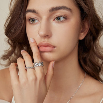 Anillo de Diseño Francés Nicho Lujo Ligero con Temperamento - Image 2