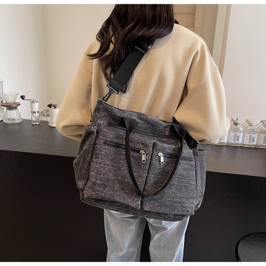 Bolso Tote de Mezclilla Retro Capacidad Extra para Mujer - Image 31