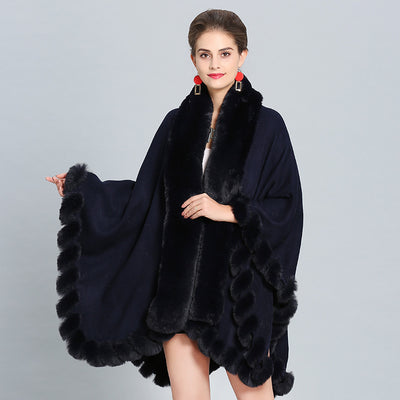 Chal Grueso de Invierno con Cuello Imitación Piel de Zorro - Image 6