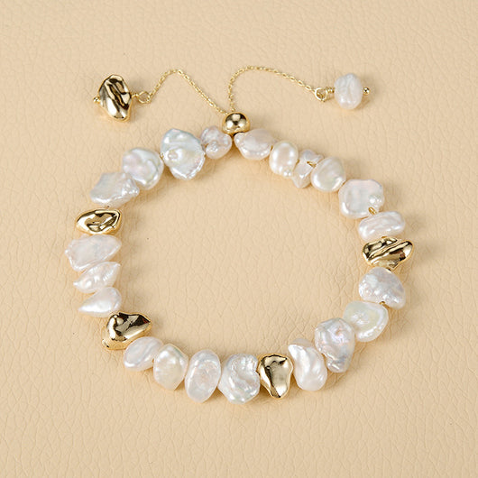 Pulsera Clásica Vintage de Metal y Perlas Estilo Europeo - Image 7