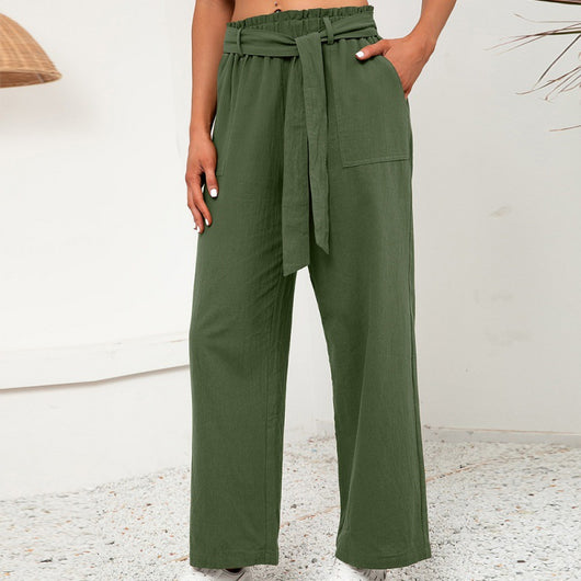 Pantalones Anchos Sueltos con Cintura Ajustable para Mujer - Image 5