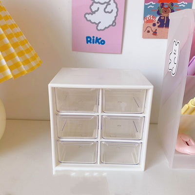 Organizador de Escritorio con 6 Compartimentos y Cajones Deslizantes - Image 2