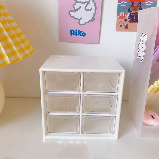 Organizador de Escritorio con 6 Compartimentos y Cajones Deslizantes - Image 2