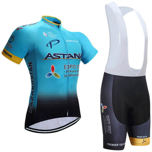 Camiseta de Ciclismo ASTANA Edición Team - Manga Corta para Hombre y Mujer