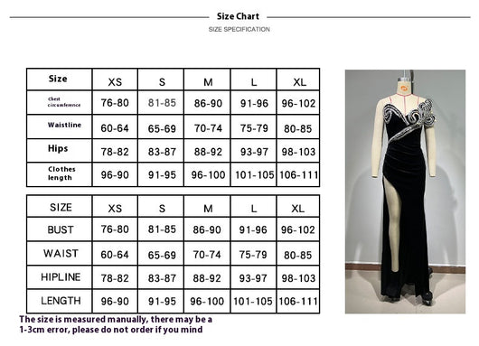 Vestido Elegante con Brillantes y Abertura Alta - Image 7
