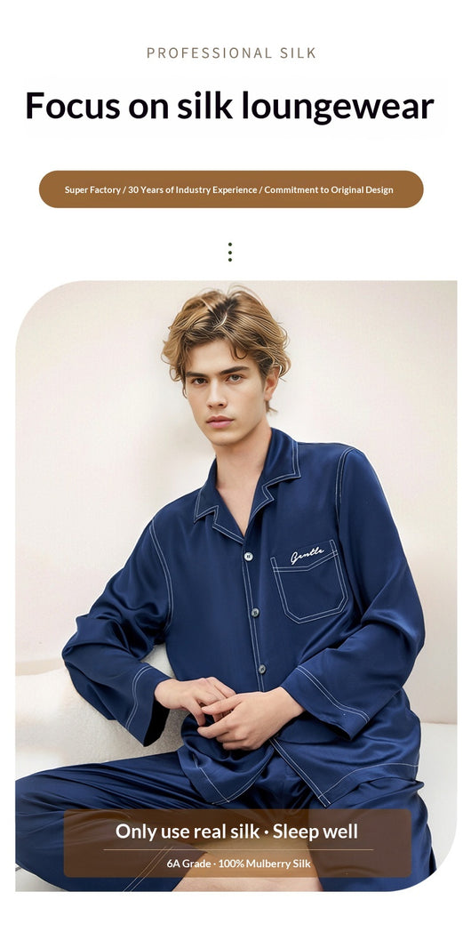 Pijamas de Seda Pesada Mumi para Hombre - Image 37