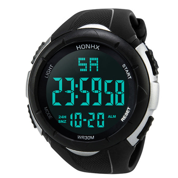 Reloj Deportivo Digital Negro Pantalla Grande con Tecnología Electrónica