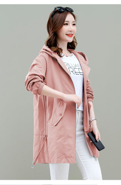 Chaqueta Cortaviento Casual Mujer Largo Medio - Image 10