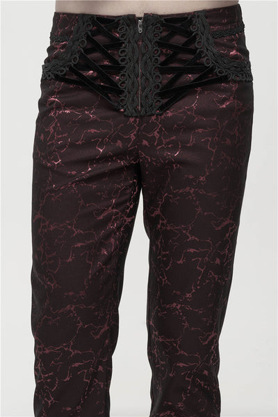 Pantalones de Vestir Rectos para Hombre con Cintura Simulada - Image 12