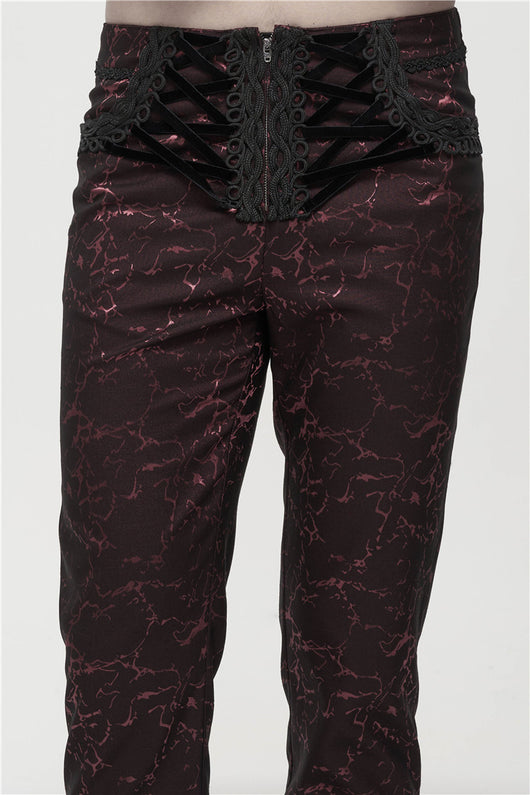 Pantalones de Vestir Rectos para Hombre con Cintura Simulada - Image 12