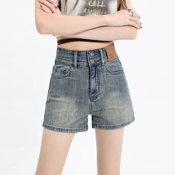 Short Denim Ajustado Cintura Alta Efecto Reductor Retro Vintage - Image 6