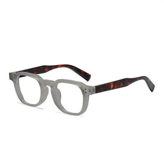 Black square-frame sunglasses with bright yellow lenses and small silver studs on the front corners. - Image 18