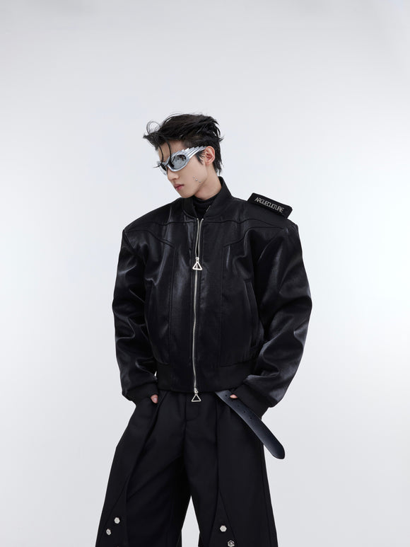 Chaqueta de Algodón Corta para Hombre con Doble Cierre