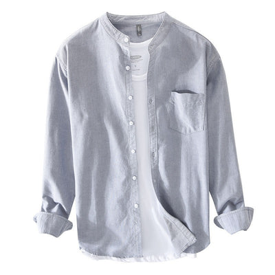 Camisa Casual con Cuello Mao Talla S para Hombre - Image 5
