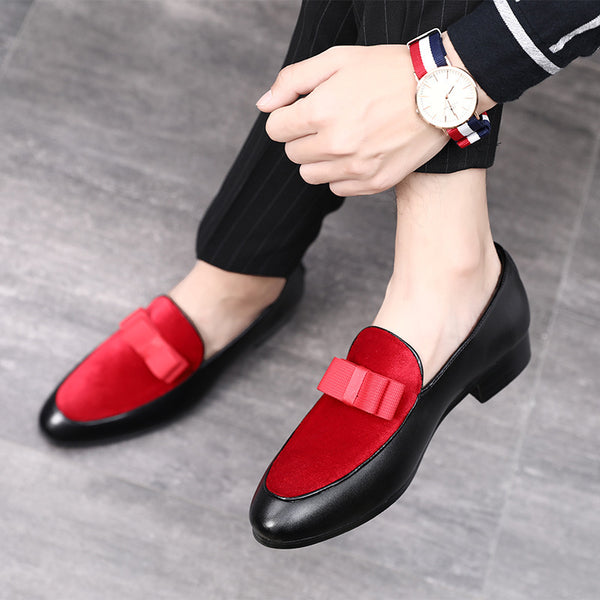 Zapatos Casuales de Cuero para Hombre con Moño - Estilo Tendencia