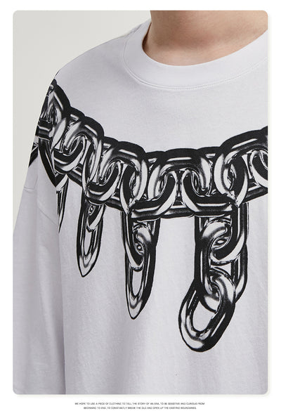 Playera Hombre Manga Corta Cadena Metálica Negra Personalizada - Image 11