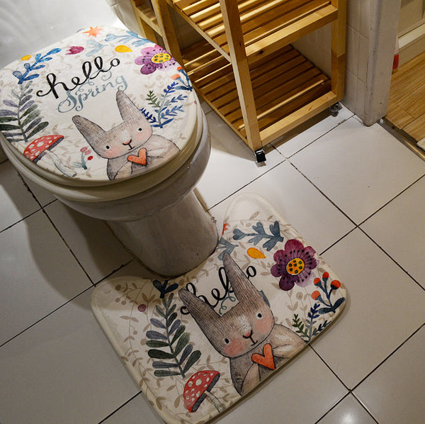 Tapete Antideslizante en U para Baño con Diseño Infantil