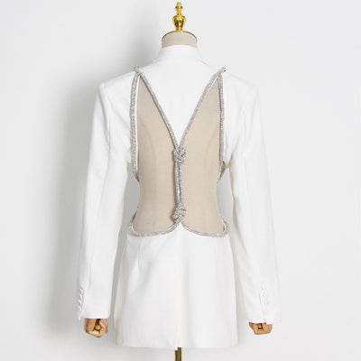Blazer Occidental Ajustado con Halter y Botón Frontal - Image 6