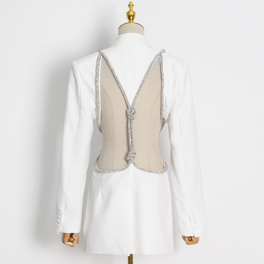 Blazer Occidental Ajustado con Halter y Botón Frontal - Image 6