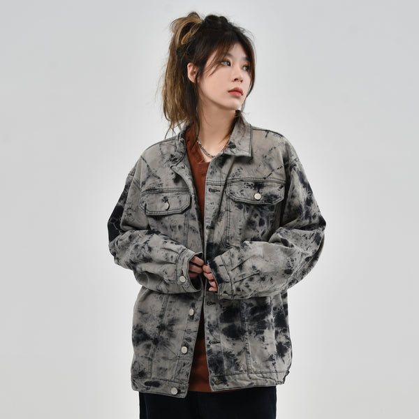Chaqueta Denim Tie Dye Retro Original para Mujer