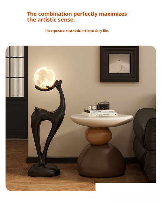Mesa Lateral de Diseño Crema Lujo - Mesita de Café Minimalista Premium - Image 12