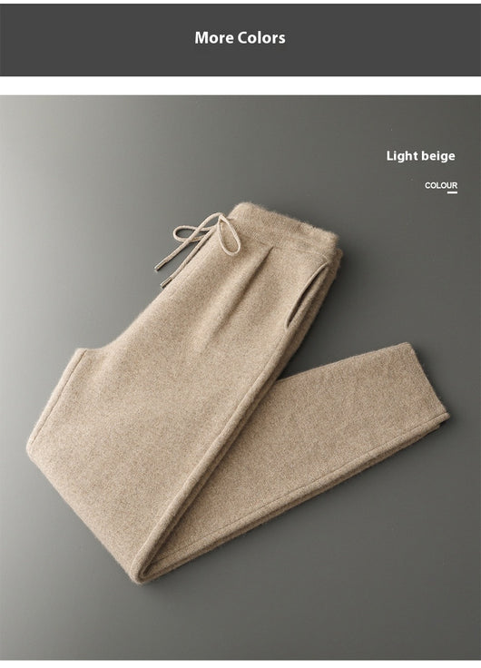 Pantalones Casuales de Cachemira Suelta para Hombre - Image 18