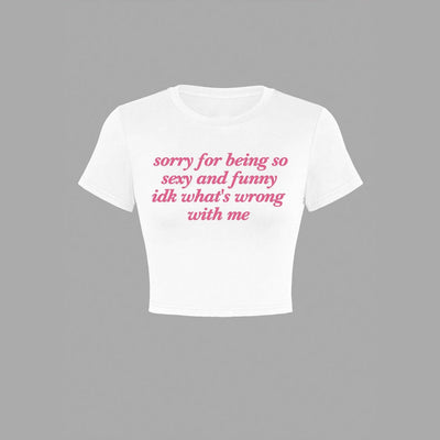 Top Ajustado Street Vibe con Estampado de Letras Inglesas Corto - Image 2