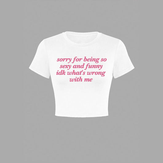 Top Ajustado Street Vibe con Estampado de Letras Inglesas Corto - Image 2