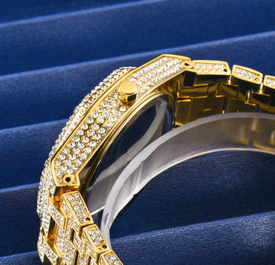 Reloj Hombre Resistente al Agua con Calendario y Cristales Brillantes - Image 5