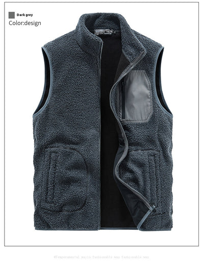 Chaleco de Terciopelo Teddy Liso para Hombre - Image 21