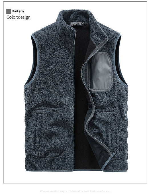 Chaleco de Terciopelo Teddy Liso para Hombre - Image 21