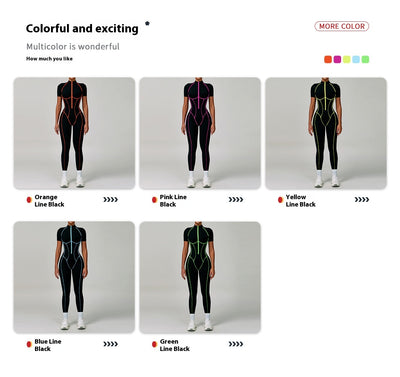 Jumpsuit Deportivo con Espalda Abierta y Detalles en Contraste - Image 13